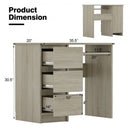 3-Drawer Computer Desk with Keyboard Tray-Oak