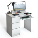 3-Drawer Computer Desk with Keyboard Tray-White