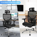 High-Back Mesh Executive Chair with Sliding Seat and Adjustable Lumbar Support