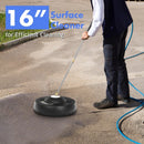 16 Inch Pressure Washer with 2 Spray Nozzles and 1-4-inch Quick-connect Extension Wands