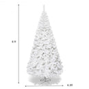 8 ft  White Artificial PVC Christmas Tree with Stand