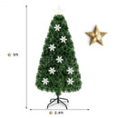 LED Optic Artificial Christmas Tree with Snowflakes-5'