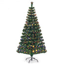5'-6'7' LED Fiber Optic Artificial Christmas Tree w- Top Star-6'