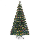 5'-6'7' LED Fiber Optic Artificial Christmas Tree w- Top Star-7'