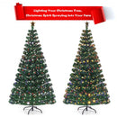 5'-6'7' LED Fiber Optic Artificial Christmas Tree w- Top Star-7'