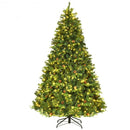 7.5 ft Artificial Christmas Tree with LED Lights and Pine Cones