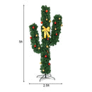 5' Artificial Cactus Christmas Tree with Lights-5 ft