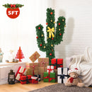 5' Artificial Cactus Christmas Tree with Lights-5 ft
