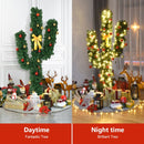 6 Feet Artificial Cactus Christmas Tree with LED Lights