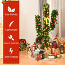 6 Feet Artificial Cactus Christmas Tree with LED Lights