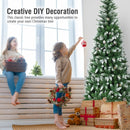 5 - 6 - 7.5 Feet Artificial Pencil Christmas Tree with Pine Cones