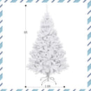 6' - 7.5' - 9' Hinged Artificial Christmas Tree with Metal Stand-6 ft