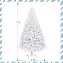 6' - 7.5' - 9' Hinged Artificial Christmas Tree with Metal Stand-7.5 ft