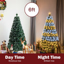 5' - 6' Pre-Lit Fiber Double-Color Lights Optic Christmas Tree-6'