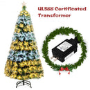 5' - 6' Pre-Lit Fiber Double-Color Lights Optic Christmas Tree-6'