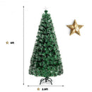 5' - 6' Pre-Lit Fiber Double-Color Lights Optic Christmas Tree-6'