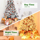 Pre-Lit Premium Snow Flocked Hinged Artificial Christmas Tree-7.5 ft