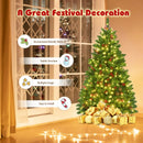 4.5 ft Pre-lit Hinged Christmas Tree with 300 LED Lights