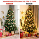 Artificial Christmas Tree with Ornaments and Pre-Lit Lights