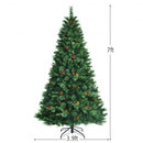 7 Feet Pre-Lit Christmas Spruce Tree with 1198 Tips and 500 Lights-7 ft