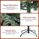 7 Feet Snow Flocked Artificial Christmas Tree with 1139 Glitter PE and PVC Tips