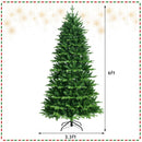 Realistic Pre-Lit Hinged Christmas Tree with Lights and Foot Switch-6 ft