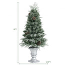4 Feet Artificial Pre-Lit Christmas Tree with Pine Cones
