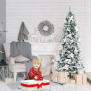 Artificial Christmas Tree Snow Flocked Pencil Tree-7 ft