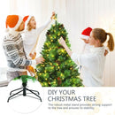 Pre-lit Hinged Christmas Tree with Pine Cones and Red Berries-6'