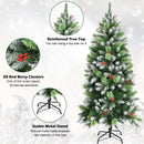 Snow Sprayed Christmas Tree for Holiday Festival Decoration-5 ft