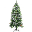 Snow Sprayed Christmas Tree for Holiday Festival Decoration-5 ft