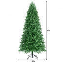 Artificial Christmas Tree with 2 Lighting Colors and 9 Flash Modes-8 ft