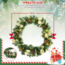 30 Inch Pre-lit Christmas Wreath with Mixed Decorations