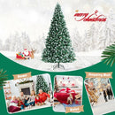 Artificial Snow Flocked Christmas Tree with Pine Cones