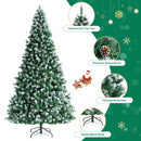 Artificial Snow Flocked Christmas Tree with Pine Cones
