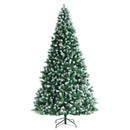 Artificial Snow Flocked Christmas Tree with Pine Cones