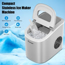 Mini Portable Compact Electric Ice Maker Machine-Silver
