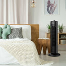 Fantask 35W 28" Quiet Bladeless Oscillating Tower Fan-Black