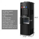 Top Loading Water Dispenser with Built-In Ice Maker Machine-Black