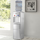 Top Loading Water Dispenser with Built-In Ice Maker Machine-Silver