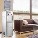 Top Loading Water Dispenser with Built-In Ice Maker Machine-Silver