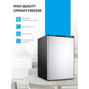 3 Cubic Feet Compact Upright Freezer with Stainless Steel Door