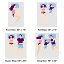 Safe Electric Heated Mattress Pad with 4 Size 8 Temperature 10-Hour Timer-Full Size