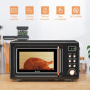 700W Retro Countertop Microwave Oven with 5 Micro Power and Auto Cooking Function-Golden