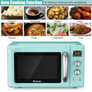 0.9 Cu.ft Retro Countertop Compact Microwave Oven-Green