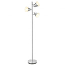 64" 3-Light LED Floor Lamp Reading Light for Living Room Bedroom-Silver