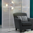 64" 3-Light LED Floor Lamp Reading Light for Living Room Bedroom-Silver