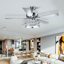 52" Classical Crystal Ceiling Fan Lamp