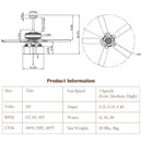 52" Ceiling Fan Light with Pull Chain and 5 Bronze Finished Reversible Blades