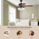 52" Ceiling Fan Light with Pull Chain and 5 Bronze Finished Reversible Blades